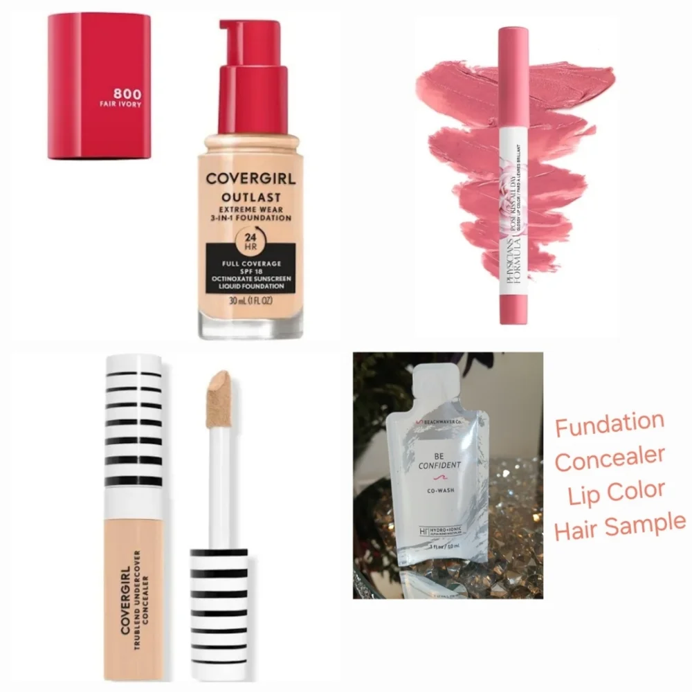 New Covergirl Ivory Foundation, Concealer- Physicians Lip Color Women's Makeup